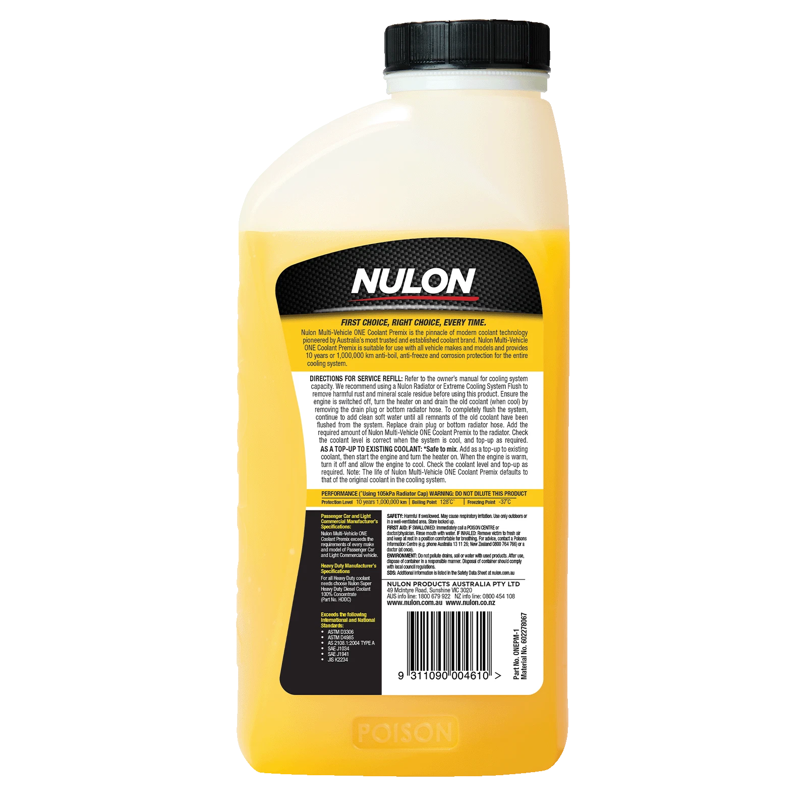 Nulon 1L Multi-Vehicle ONE Coolant Premix