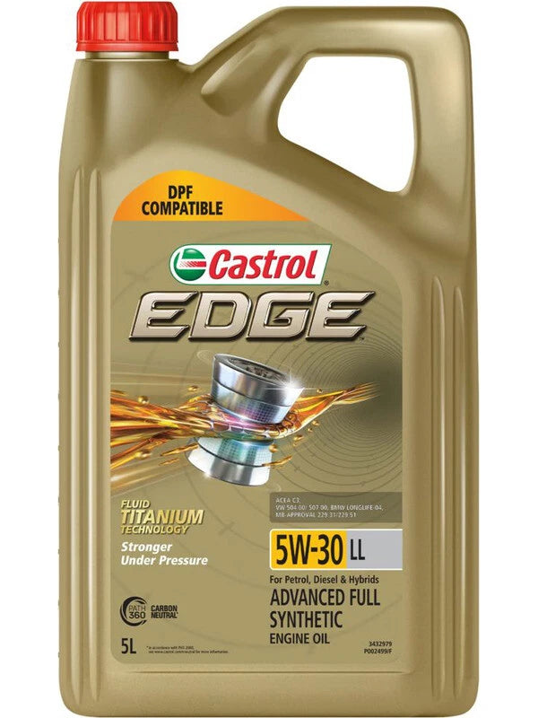 Castrol Edge 5W-30 Ll Sn + Acea C3 Ll04 For VW 504 507 5L