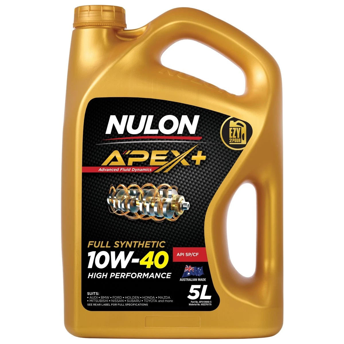 Nulon APEX+ 10W-40 Long Life Performance Engine Oil 5L Semi Synthetic APX10W40-5