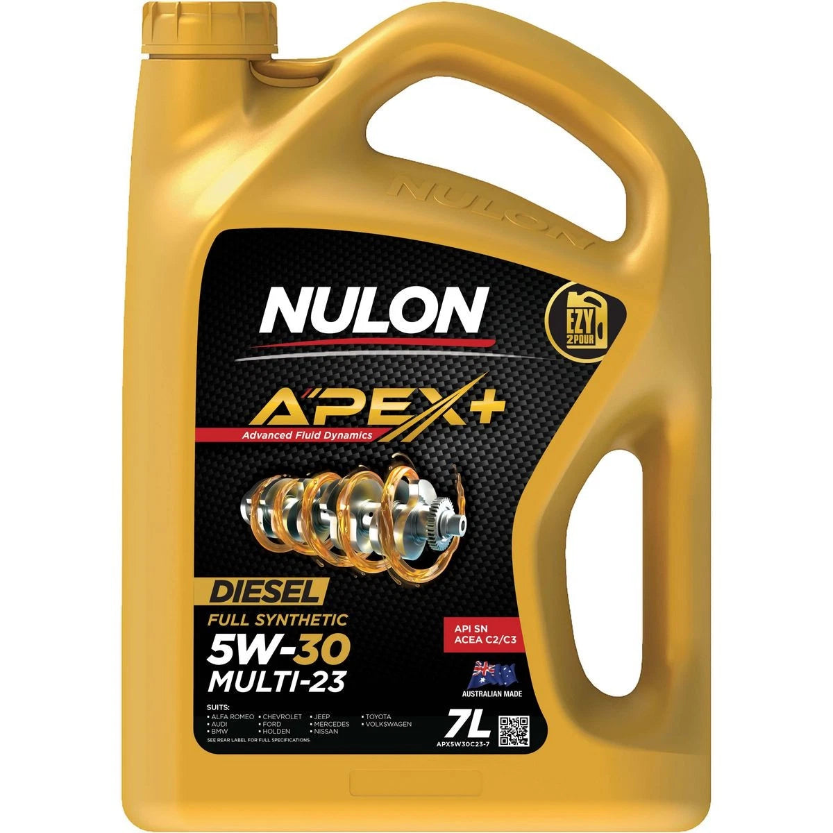 Nulon APEX+ 5W-30 Multi-23 Engine Oil 7L Full Synthetic APX5W30C23-7