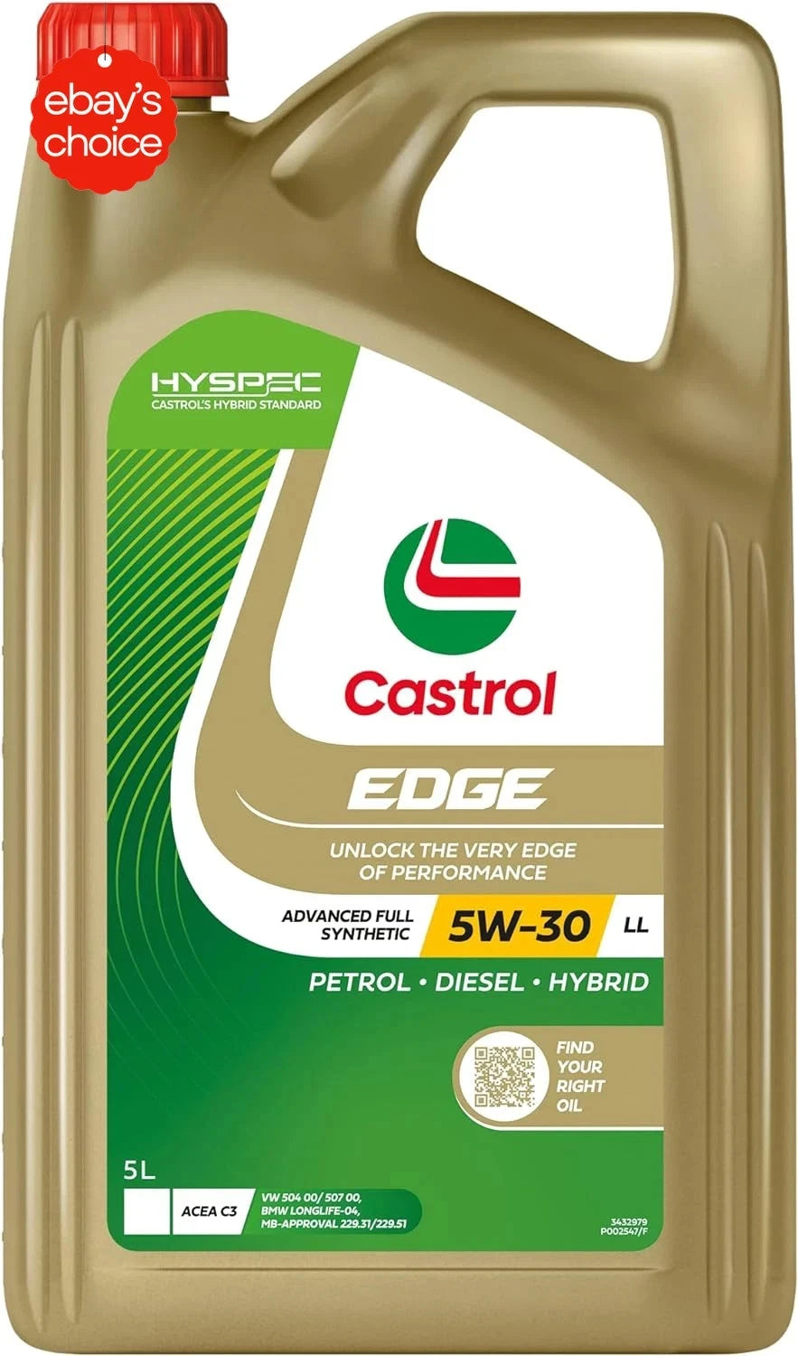 Castrol EDGE 5W-30 LL Fully Synthetic Long Life Engine Oil 5L