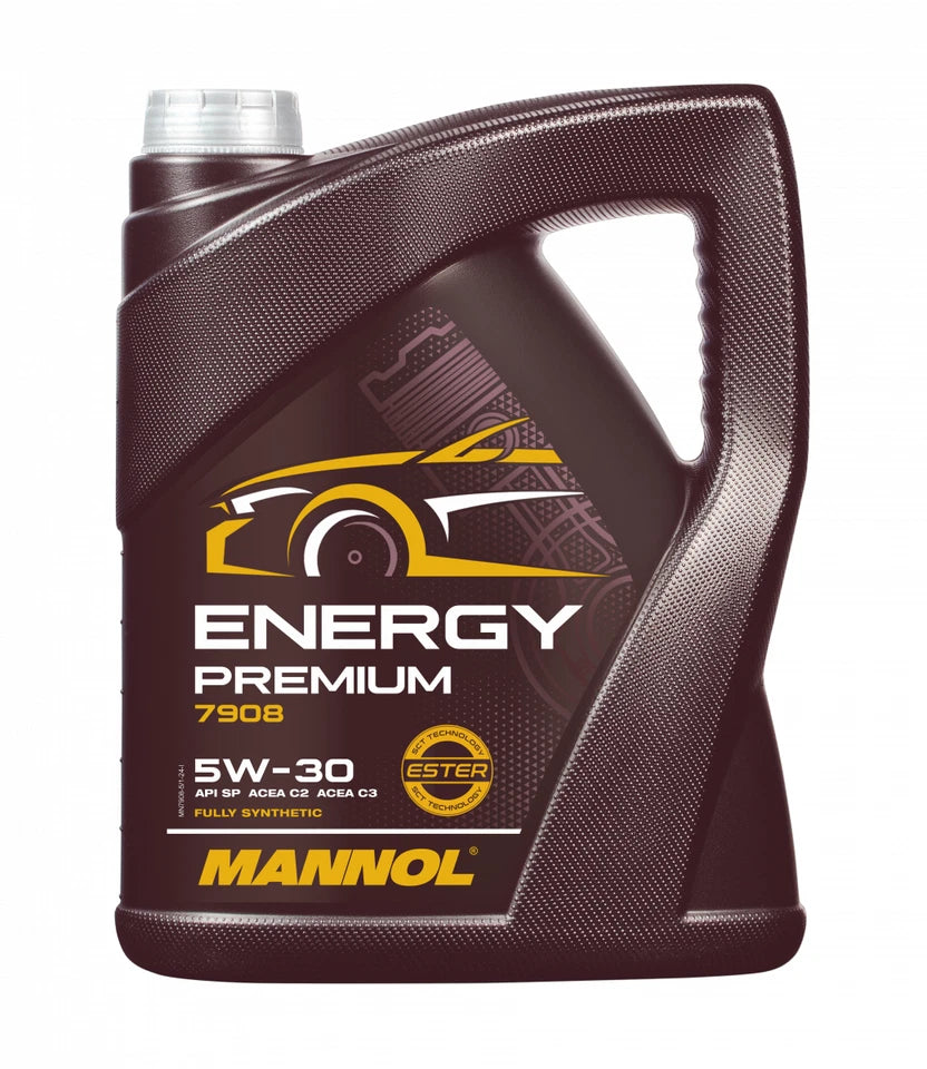 MANNOL 5L 7908 Energy 5W30 Premium Synthetic Engine Oil API SN CH-4 ACEA C2