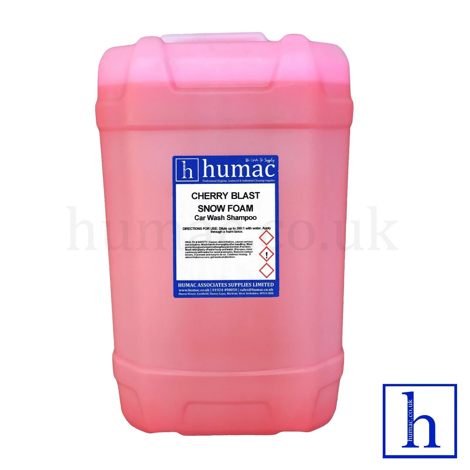 CHERRY BLAST Hi Foam Snow Foam Car Wash Valeting Shampoo PH Neutral 25L HUMAC