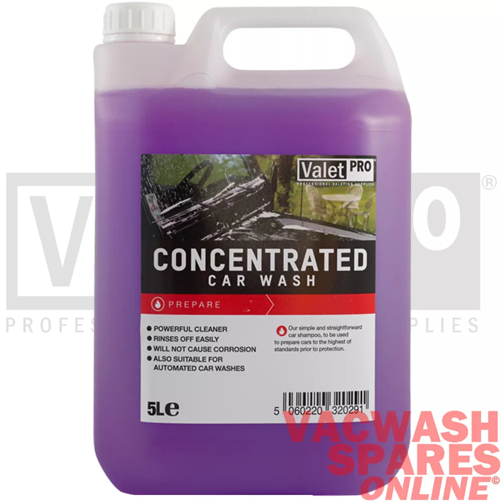 VALETPRO CONCENTRATED CAR WASH 5 LITRE / SIMPLE EFFECTIVE QUALITY CAR SHAMPOO