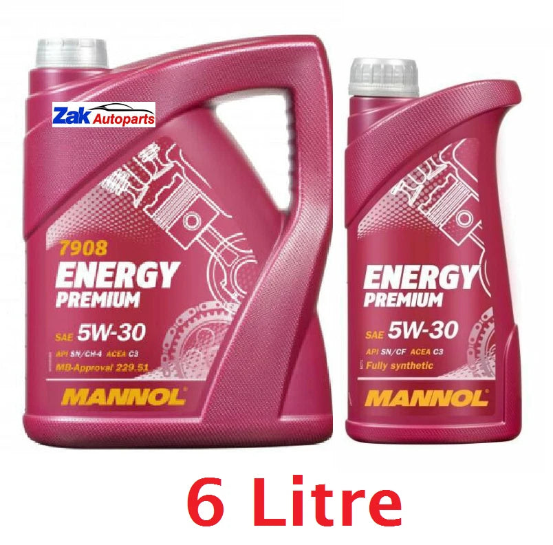 MANNOL 5w30 FULLY SYNTHETIC ENGINE MOTOR OIL 6L NEW