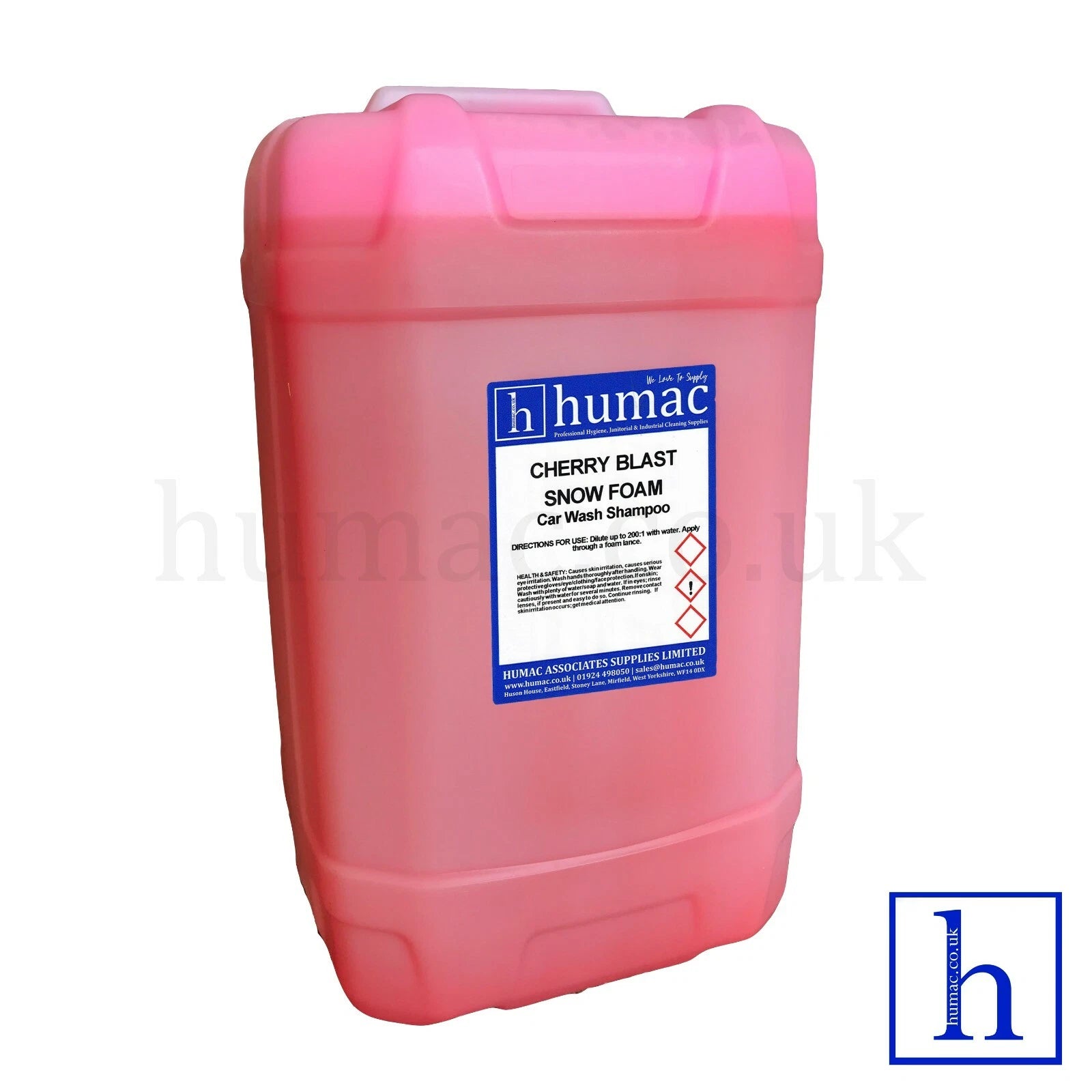 CHERRY BLAST Hi Foam Snow Foam Car Wash Valeting Shampoo PH Neutral 25L HUMAC