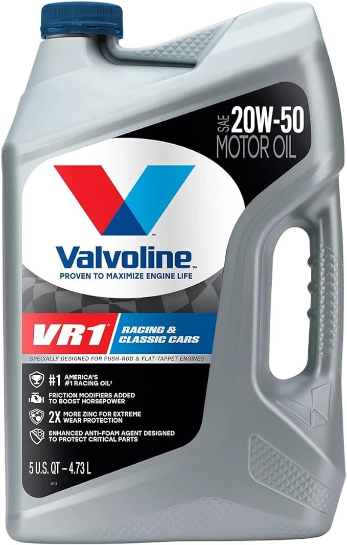 Valvoline VR1 Racing SAE 20W-50 High Performance High Zinc Motor Oil 5 QT